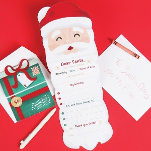 Big Dot of Happiness Letters to Santa Kit, Christmas Wish List, Kids Santa Claus Letter, Letter from Santa, 2 Envelopes,1 Letter to Santa, 1 Letter - 1 of 4