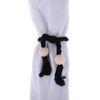 Unique Bargains Round Wooden Ball Magnetic Buckle Curtain Strap Cotton Linen Magnet Wood 2 Pcs - 4 of 4