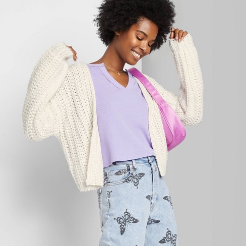 Women's Crafted Chunky Knit Cardigan - Wild Fable™ - image 1 of 3