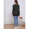 INSPIRE CHIC Women's Casual V Neck Long Sleeve Button Down with Pockets Cardigans - 3 of 4
