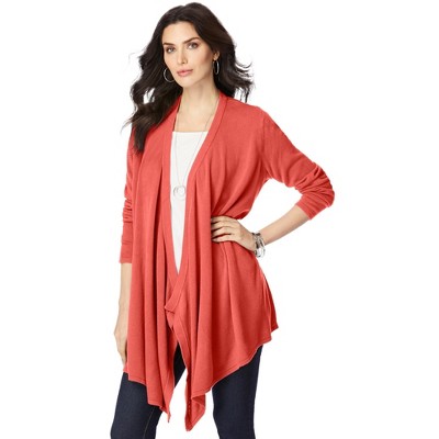 Womens coral hot sale cardigan sweater