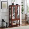 48" Curio Display Cabinet, Display Cabinet with Adjustable Glass Shelves, Wooden Storage Cabinet for Kitchen Living Room Bedroom Office - 2 of 4