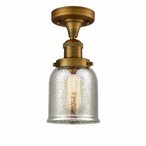 Bell - 1 Light Semi-Flush Mount In Industrial Style-9 Inches Tall and 5 Inches Wide - 1 of 1