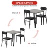 Dining Table Set , Kitchen Table with Upholstered Chairs for Kitchen Room and Small Spaces ( Table with 2 Upholstered Chairs) - 3 of 4