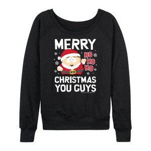 Women's - South Park -  Lightweight French Terry Wide Neck Long Sleeve Graphic Shirt - 1 of 4