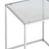 Studio 55D Rodney Modern Chrome Square Nesting Tables Set of 2 15 3/4" Wide Silver Clear Glass Tabletop for Living Room Bedroom - 3 of 4