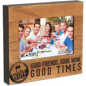Pavilion Gift Company - Wine People - 6.75" x 7.5" Frame (holds 4" x 6" photo) - Single Image Frames - 1 of 4