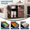 Mlezan 2-Drawer File Cabinet: Mobile on Wheels, Metal Storage with Shelf. Ideal for Printer, Letter, or A4 Files in Home or Office. - 3 of 4