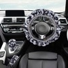 Unique Bargains Elastic Leopard Pattern Car Steering Wheel Cover with Handbrake Cover Gear Shift Cover Set Universal - 2 of 4