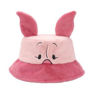 Winnie The Pooh Piglet Pink Short Faux Fur Bucket Hat - 1 of 4