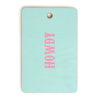 socoart HOWDY blue pink Cutting Board Rectangle - Deny Designs