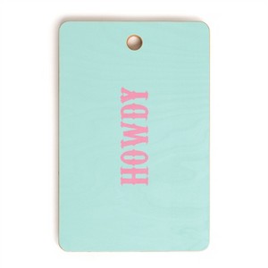 socoart HOWDY blue pink Cutting Board Rectangle - Deny Designs - 1 of 3