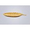Classic Touch Gold Leaf Shaped Platter with Vein Design - 4 of 4