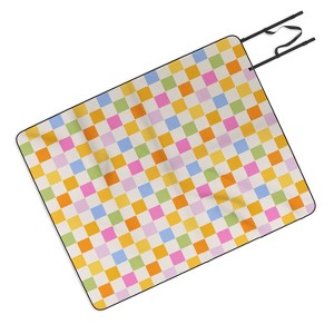 Iveta Abolina Eclectic Checker Check Cream Picnic Blanket - Deny Designs - 1 of 3