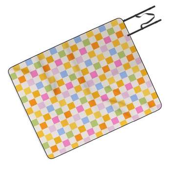 Iveta Abolina Eclectic Checker Check Cream Picnic Blanket - Deny Designs