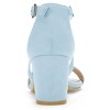 Allegra K Women's Open Toe Crisscross Buckle Ankle Strap Block Heel Sandals - 3 of 4