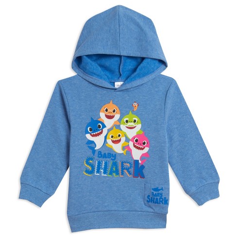 Pinkfong Baby Shark Toddler Boys Fleece Pullover Hoodie Blue 2t Target