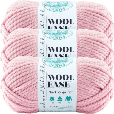 (3 Pack) Lion Brand Wool-Ease Thick & Quick Yarn - Blossom