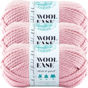 (3 Pack) Lion Brand Wool-Ease Thick & Quick Yarn - Blossom - 1 of 3