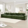 Oversized 167.6" Corduroy Cloud Modular 4-seater Sectional Sofa with Thick Cushion and Wide Armrests, 4-Piece Free combination Sofa - 2 of 4