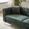 NicBex 82 Inch Chenille Pull Buckle Design Sofa Buttons Tufted With Copper Nail Decoration Armrest for Living Room,Office,Apartment,Green - 4 of 4