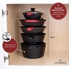 Cuisinel Heavy Duty Pan Organizer, Extra Large 5 Tier Rack - Holds Cast Iron Skillets, Dutch Oven, Griddles - Black 15.4-inch - 4 of 4
