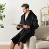 PAVILIA Mens Soft Robe, Plush Warm Bathrobe for Men, Long Spa Fleece Flannel with Shawl Collar, Pockets, Trim Piping - 4 of 4