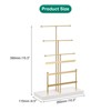 Unique Bargains 6 Tier Metal Wood Tray Necklace Earring Bracelets Rings Jewelry Stand Holder - 2 of 3
