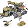Military Transport Truck with Toy Soldiers and Rocket Car Battle Play Set for Kids 3-7 - 4 of 4