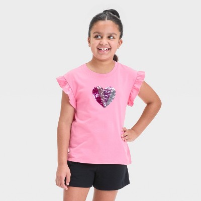 Girls' Short Sleeve Flip Sequin T-Shirt - Cat & Jack™