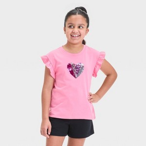 Girls' Short Sleeve Flip Sequin T-Shirt - Cat & Jack™ - 1 of 4