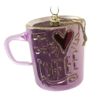 Holiday Ornaments 3.5" I Love Coffee Cup Of Joe  -  Tree Ornaments