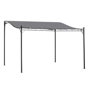 Outsunny Steel Outdoor Pergola Gazebo, Patio Canopy with Weather-Resistant Fabric and Drainage Holes - 1 of 4