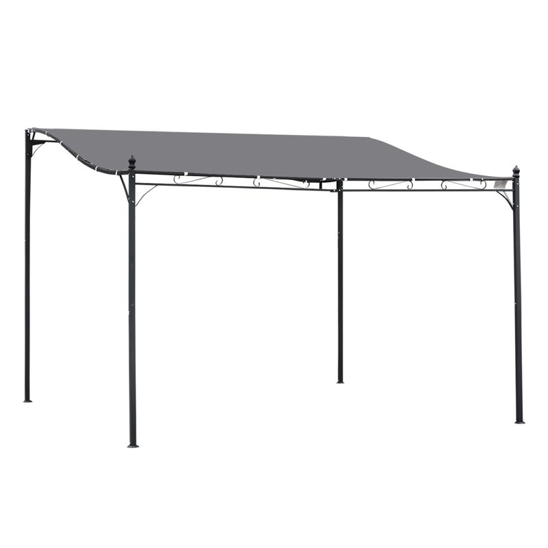 Outsunny Steel Outdoor Pergola Gazebo, Patio Canopy with Weather-Resistant Fabric and Drainage Holes, 1 of 7