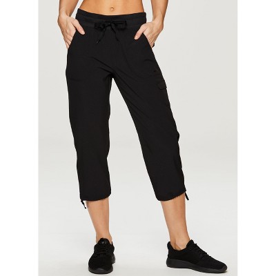 RBX Active Women's Relaxed Lightweight Woven Cargo Capri Pant