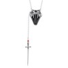 Harry Potter Gryffindor Sword and Nagini Snake Silver Plated Pendant Necklace, 18" - 4 of 4