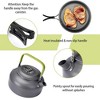 LakeForest"12-Piece Camping Cookware Set with Stove, Pots, Pans, Cups, Fork, Spoon & Knife for Outdoor Use"Grey - 3 of 4