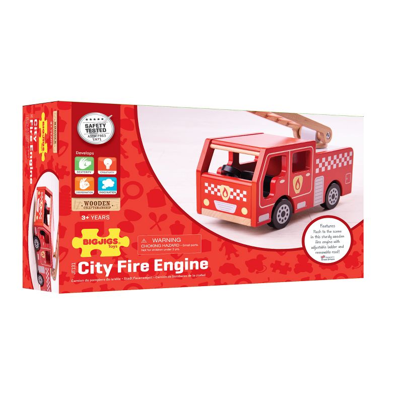 Bigjigs Toys City Fire Engine, 2 of 8