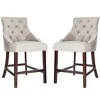 Eleni Tufted Wing Back Counter Stool (Set Of 2) - BST6305 - Safavieh - 2 of 4