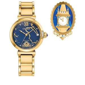 Citizen Ladies Eco-Drive Cinderella Watch, Gold-Tone Stainless Steel Bracelet, Blue Dial - 1 of 4