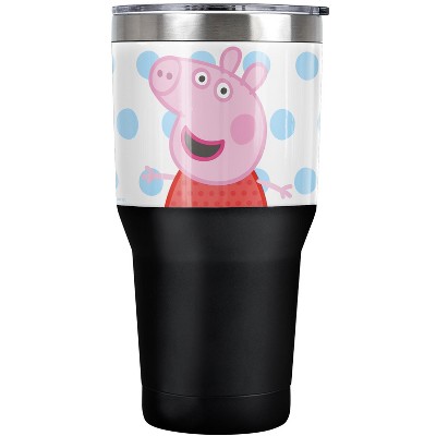 Peppa Pig Peppa And Logo Steel Tumbler 30oz Coffee Travel Mug