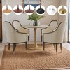 LeisureMod Bristol 27" Round Dining Table with Sintered Stone Top and Natural Wood Steel Pedestal Base for Modern Kitchen and Dining Room - 4 of 4