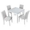 NicBex 5-Piece Counter Height Dining Set, Wooden Kitchen Table with Acrylic Crystal Trim & 4 Upholstered Chairs, Table Set, Dining Chairs Set - 4 of 4