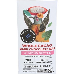 Blue Stripes Almond Butter Dark Chocolate - 2.1 oz - 1 of 1
