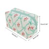 Unique Bargains 1 Pc Cartoon Print Bow Rose Style Drawstring Makeup Bag for Vacation Polyester - 2 of 4