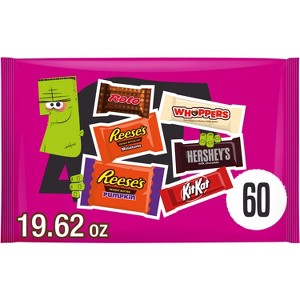 HERSHEY'S Chocolate Assorted Halloween Candy Miniatures - 19.62oz/60pc - 1 of 4