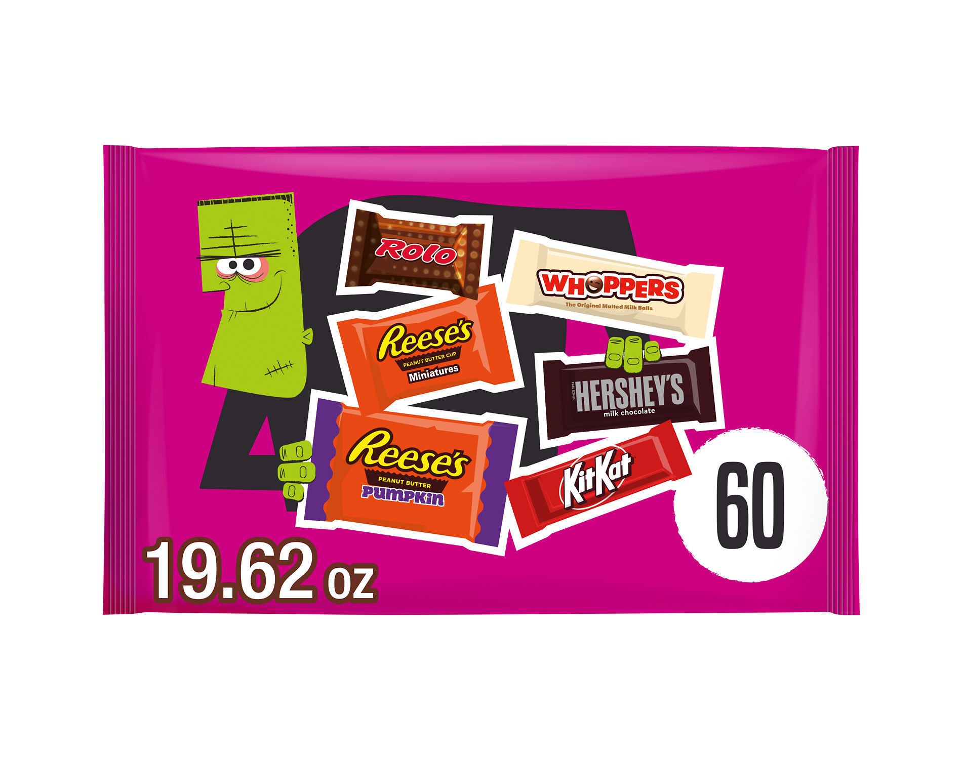 HERSHEY'S Chocolate Assorted Halloween Candy Miniatures - 19.62oz/60pc