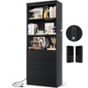 Aheaplus 6-Tier Tall Cabinet with USB Ports and Outlets, Storage Cabinet with Drawers and Open Shelves - 2 of 4