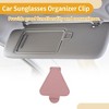 Unique Bargains Universal Car Sunglasses Clip with Magnetic PU Leather 3.15"x2.36" 1 Pc - 3 of 4