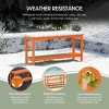 WestinTrends Malibu 55" All Weather HDPE Outdoor Patio Two Shelf Table - 3 of 4